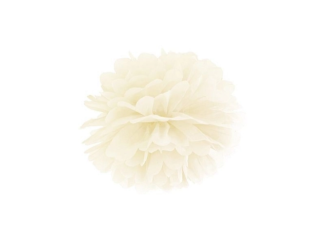 PAPÍROVÝ POMPOM 25cm - KRÉMOVÁ