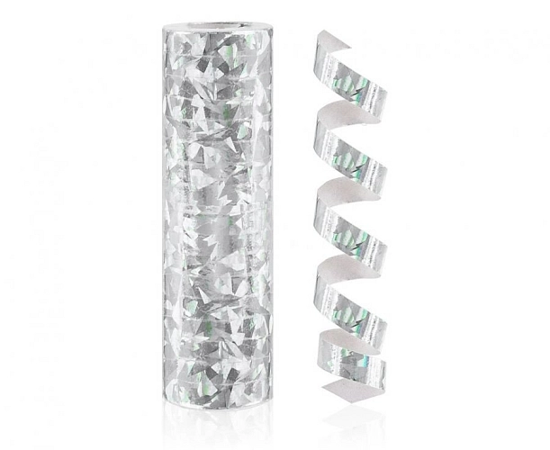 Serpentýna holografická stříbrná - 400 cm - Silvestr - 1 ks