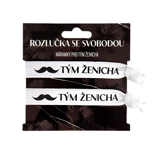 Náramky Tým ženicha -  Rozlučka se svobodou - 2 ks