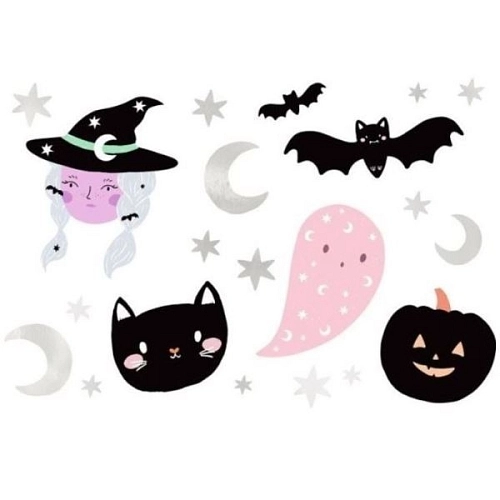 Dočasné tetování - dětské - Halloween - Čarodějnice - 20 ks