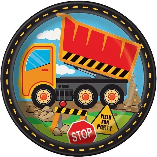 Papírové talíře - stavba - Staveniště 23 cm - 8ks