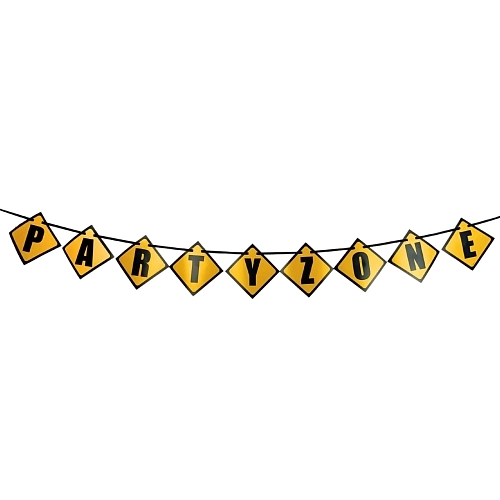 Girlanda - PARTY ZONE - stavba - staveniště - 274 cm