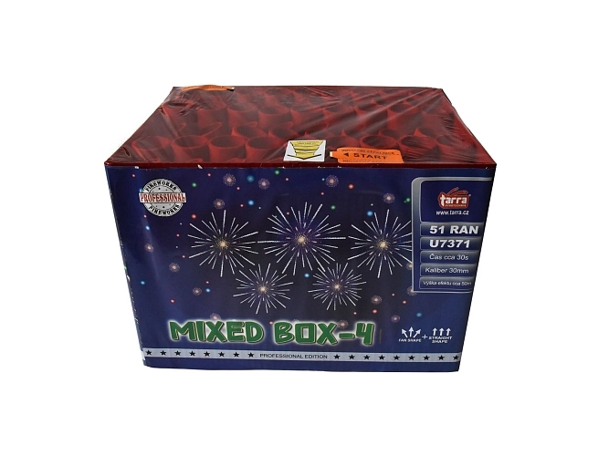 Ohňostroj - BATERIE VÝMETNIC MIXED BOX 4 -  51 RAN 2/1
