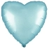 Balón foliový 45 cm Srdce PASTELOVÉ MODRÉ - Valentýn / Svatba