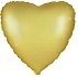 Balón foliový 45 cm Srdce PASTELOVÉ ZLATÉ - Valentýn / Svatba