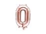 Balón foliový číslice RŮŽOVO ZLATÁ - ROSE GOLD 35 cm - 0 ( NELZE PLNIT HELIEM )