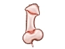 Foliový balónek Penis - rozlučka se svobodou - rosegold - 70 cm