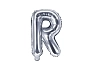 Balón foliový písmeno 'R', 35cm, STŘÍBRNÝ (NELZE PLNIT HELIEM)