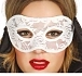 Škraboška - maska bílá - krajka